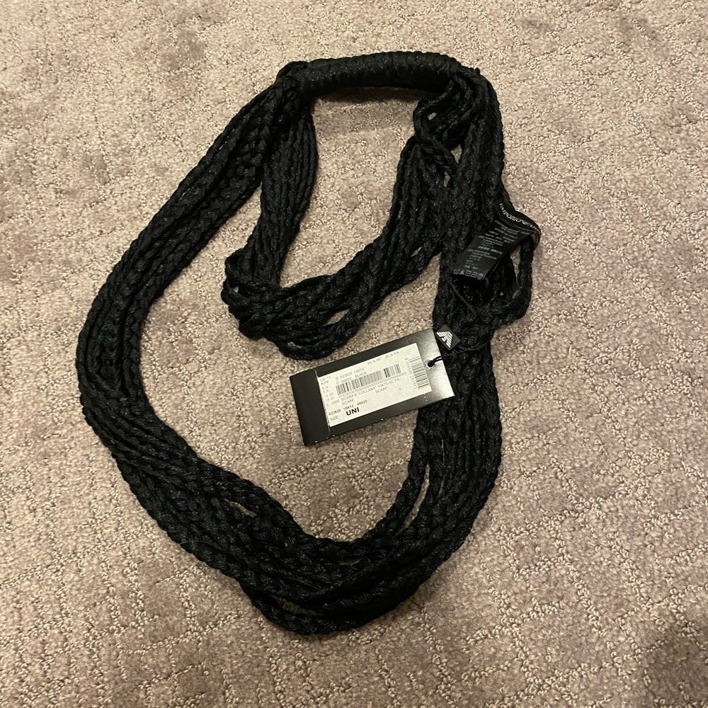 Emporia Armani Black Rope Scarf